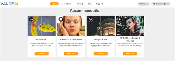 VanceAI Image Enhancer