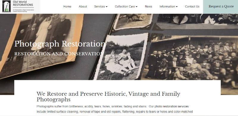 photo restoration services OldWorld