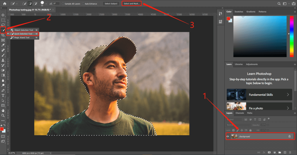 create transparent background in photoshop_step 1