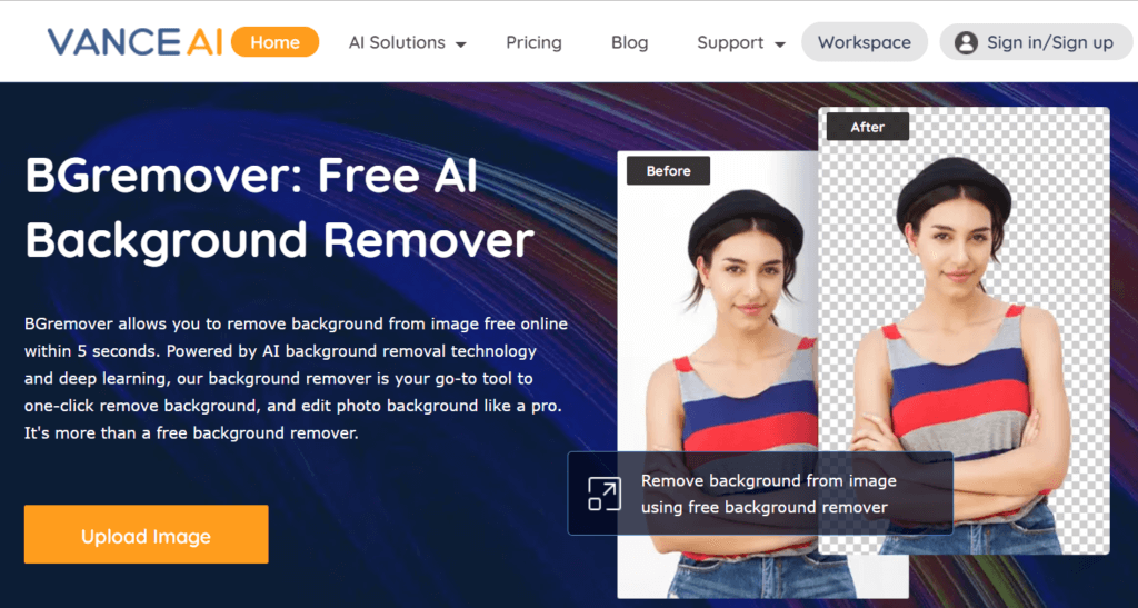 remove background from signature_BGremover step1